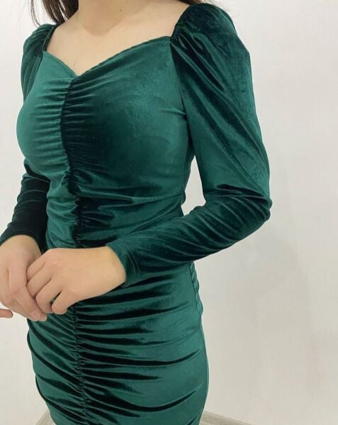 Kadife Kalem Elbise