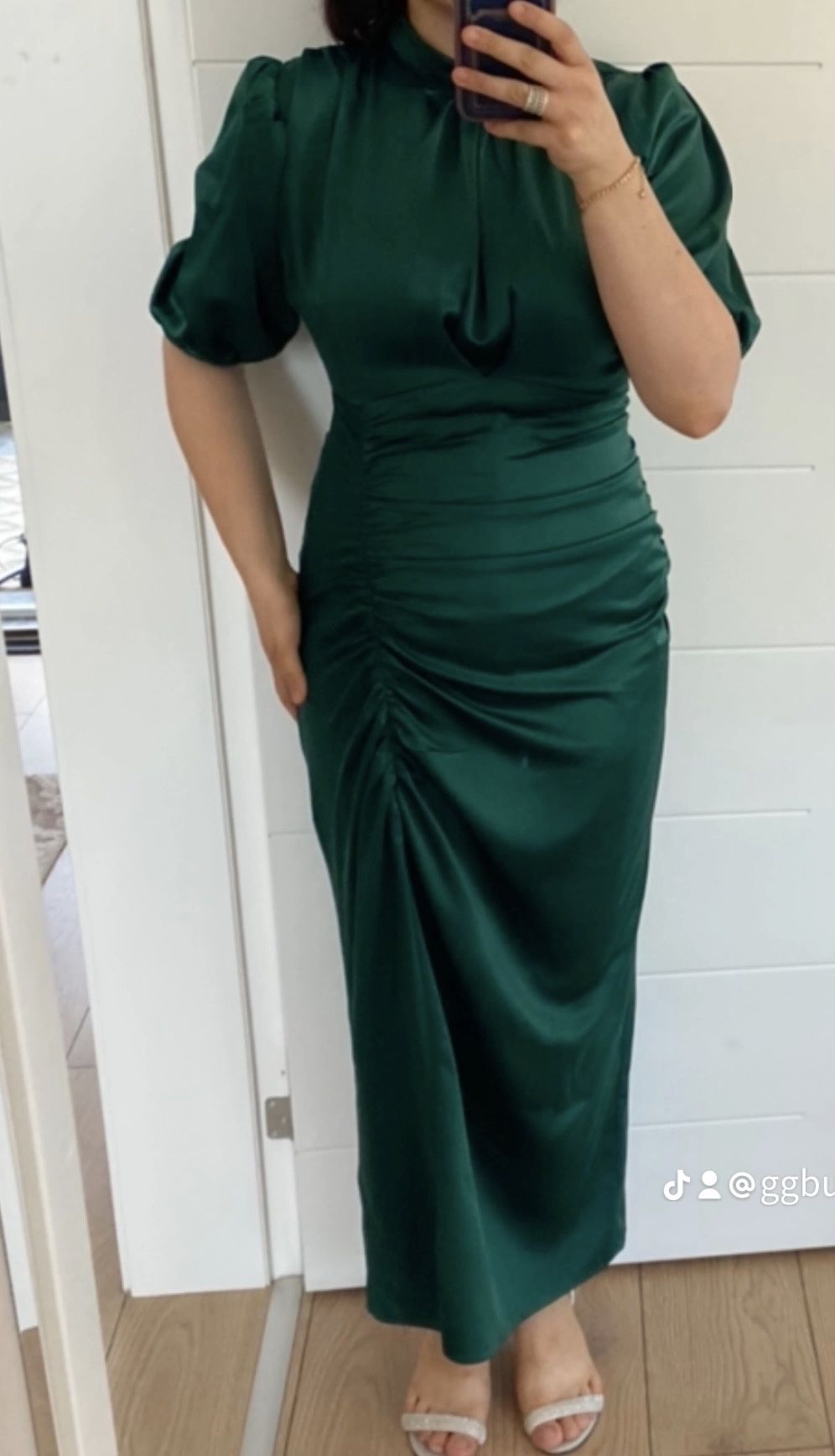 Maxi Saten Elbise