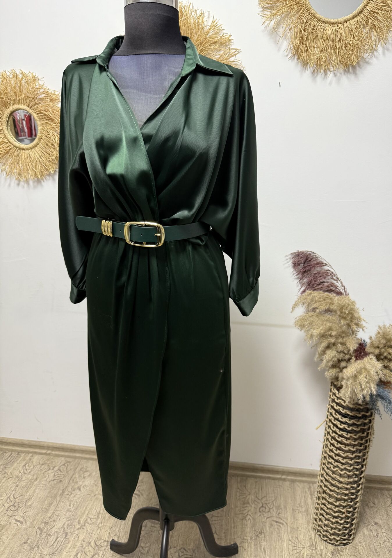 Saten anvelop Elbise