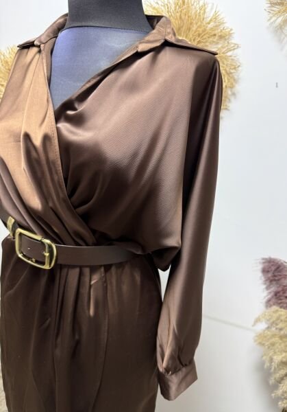 Saten anvelop Elbise